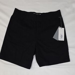 Classic Black Men's Flat Front Shorts New Size M